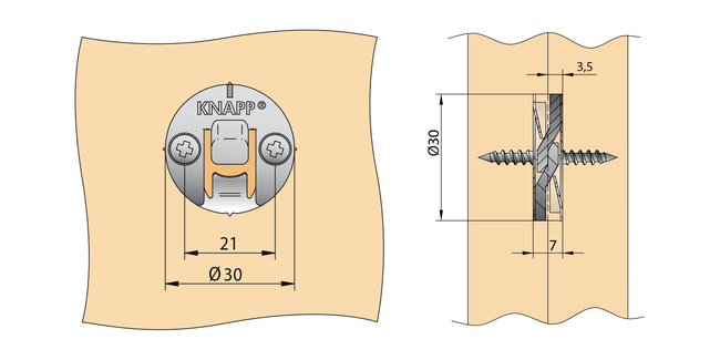 Hakowe złącze meblowe z tolerancją DUO 30 ml