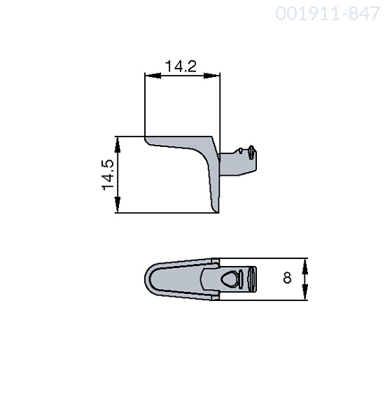 Podpórka do półki, stalowa 5 mm