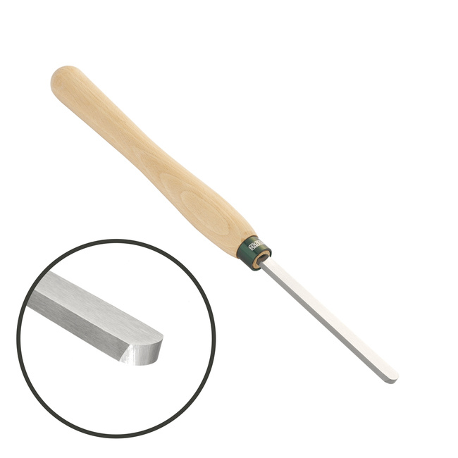 Dłuto tokarskie skrobak, płaskie zaokrąglone 13 mm (1/2"), trzonek 30.5 cm