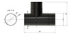 Trójnik prosty 90°, 3x ⌀100 mm (4")