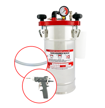 Nakładarka 10 kg z pistoletem standardowym o zwiększonym przepływie i z rękojeścią sterowanym ręcznie