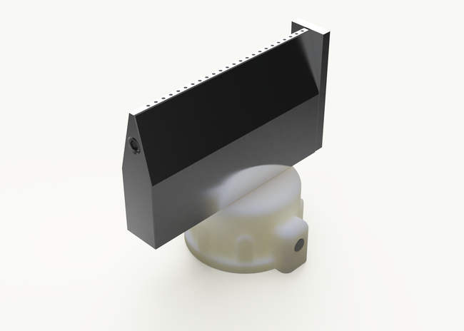 Dysza do wąskich płaszczyzn z bocznym ogranicznikiem, regulacja szerokości nakładania w zakresie 40-60 mm