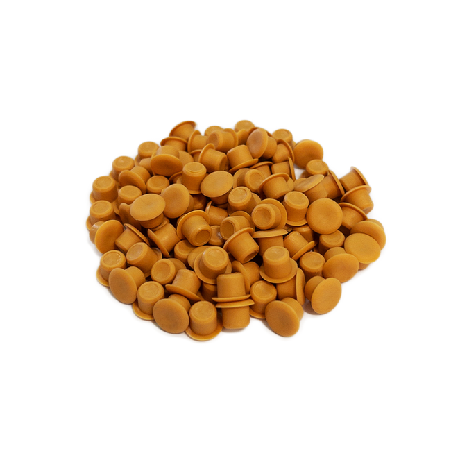 Zaślepki maskujące Clamex P Lamello ⌀6 mm 90° brązowy RAL 8019 – 100 szt.