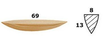 Zaprawka łódkowa modrzew 2 (op. 1000 szt.)