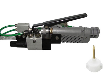 Kompletny pistolet klejowy do klejów rozpuszczalnikowych PUR sterowany pneumatycznie, wąż 4m