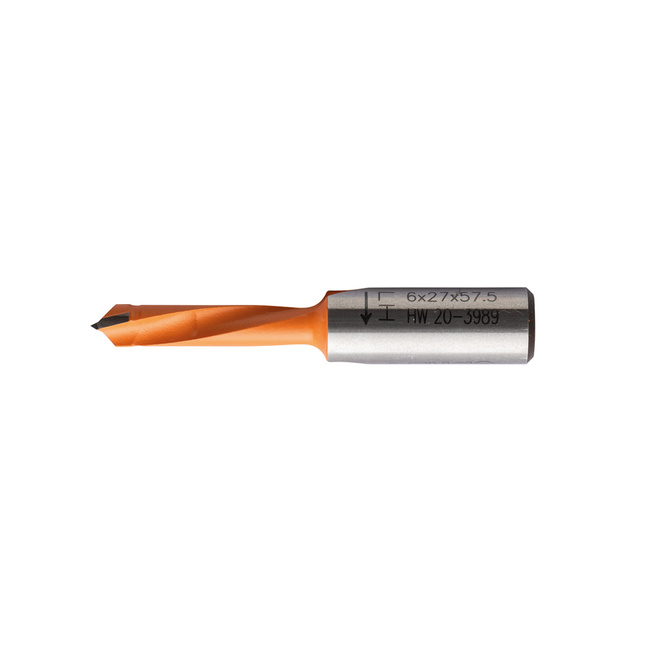 Wiertło CNC Ø6 mm do Clamex P, dł. 57.5 mm, wał 10x27, lewe