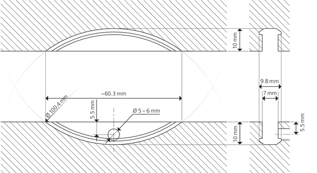 Złączka Clamex P-10 CNC Lamello - część żeńska