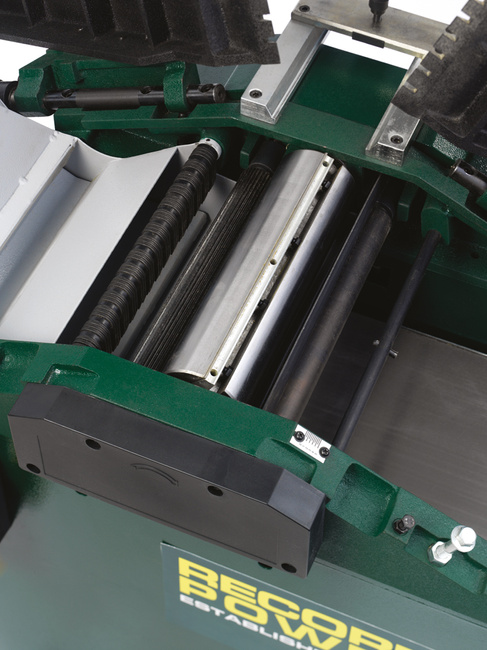 Wyrówniarko grubościówka z wałem 3-nożowym PT107 + przedłużenie stołu z rolką