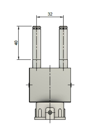 Dysza do gniazd pod kołki ? 12 mm - podwójna