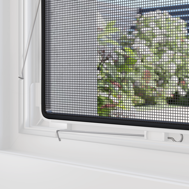 Moskitiera na okno ramowa biała 120x150 cm BASIC - zestaw