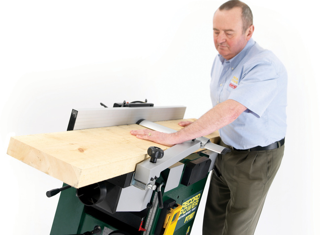 Wyrówniarko grubościówka z wałem 3-nożowym PT107 + przedłużenie stołu z rolką