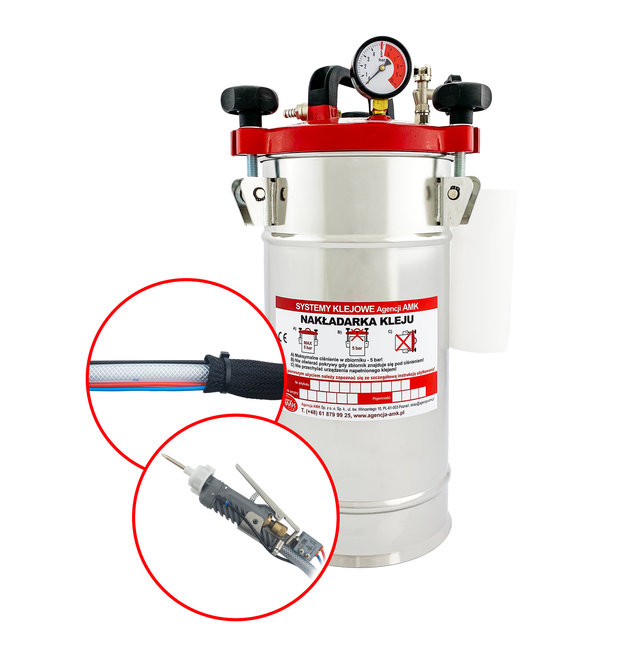 Nakładarka 10 kg z pistoletem sterowanym pneumatycznie