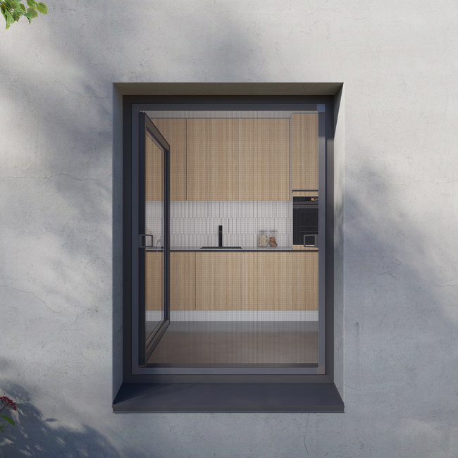 Moskitiera na okno ramowa antracyt 120x150 cm BASIC - zestaw