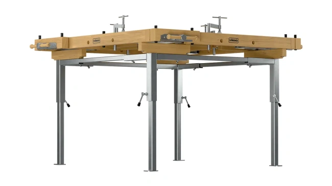Stół stolarski 4-stanowiskowy EDU 1300 Sjöbergs z metalowym stelażem