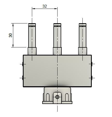 Dysza do gniazd pod kołki ? 10 mm - potrójna