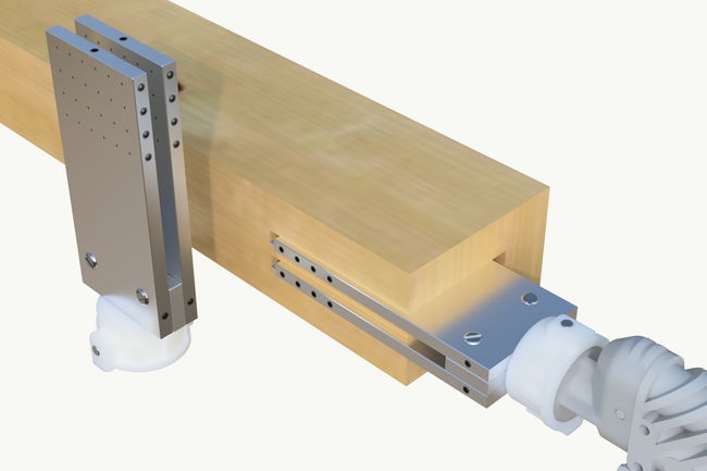 Dysza do czopów podwójna - męska 50 x 6 x 6 x 6 mm