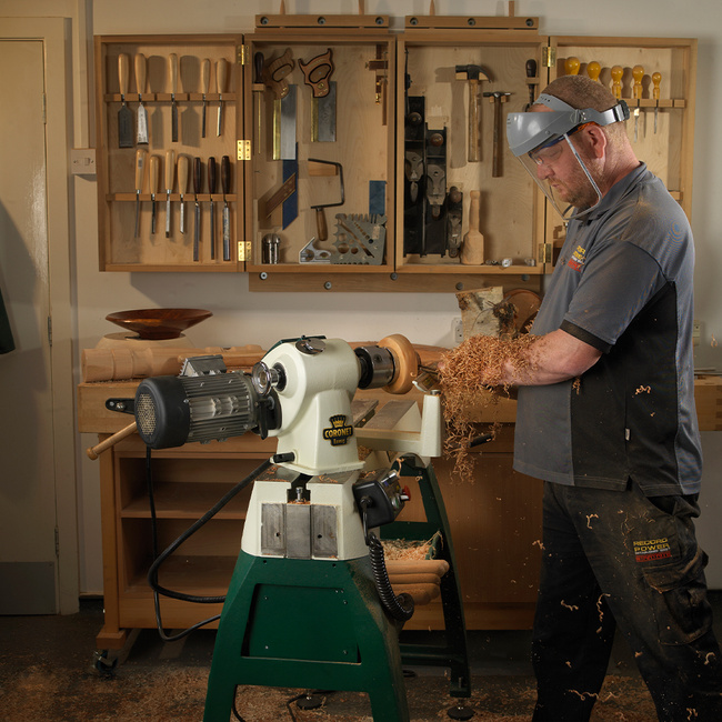 Tokarka do drewna Coronet Envoy Record Power + Uchwyt tokarski SC4 D100mm