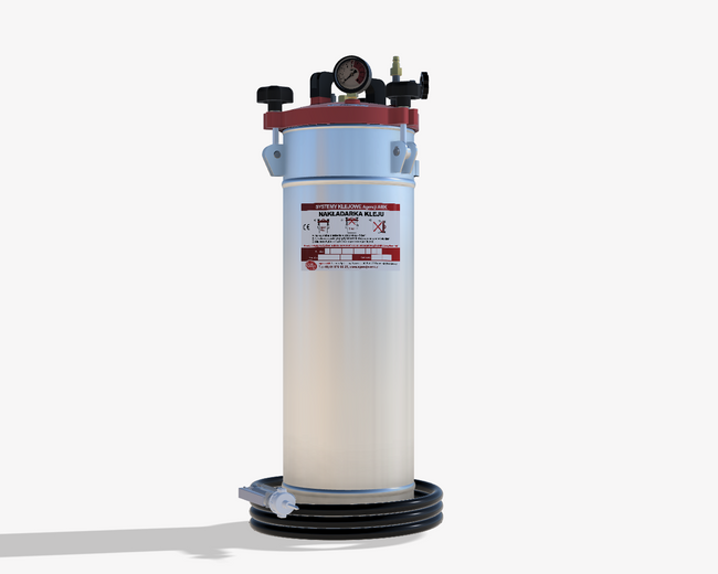 Nakładarka 18 kg do klejów PUR z pistoletem standardowym o zwiększonym przepływie sterowanym ręcznie