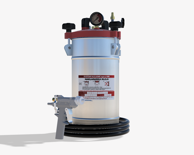 Nakładarka 10 kg do klejów PUR z pistoletem standardowym z rękojeścią sterowanym ręcznie