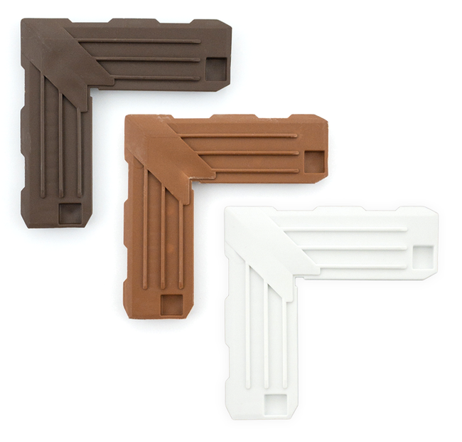 Narożnik do moskitiery, wewnętrzny z PCV A6 orzech RAL 8028