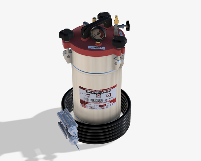 Nakładarka 10 kg do klejów PUR z pistoletem standardowym o zwiększonym przepływie sterowanym ręcznie