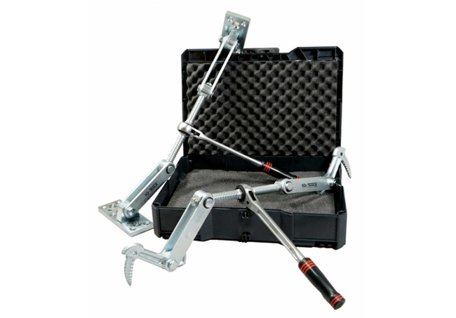 Zestaw dwóch ścisków ciesielskich w systenerze T-Loc