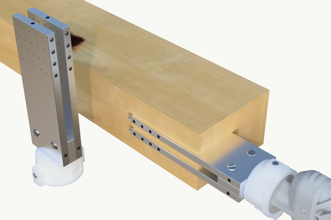 Dysza do czopów podwójna - męska 40 x 6 x 6 x 6 mm