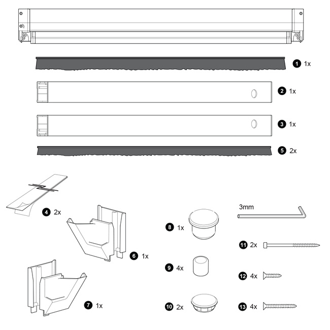 Moskitiera na okno dachowe rolowana biała 114x155 cm COMFORT - zestaw