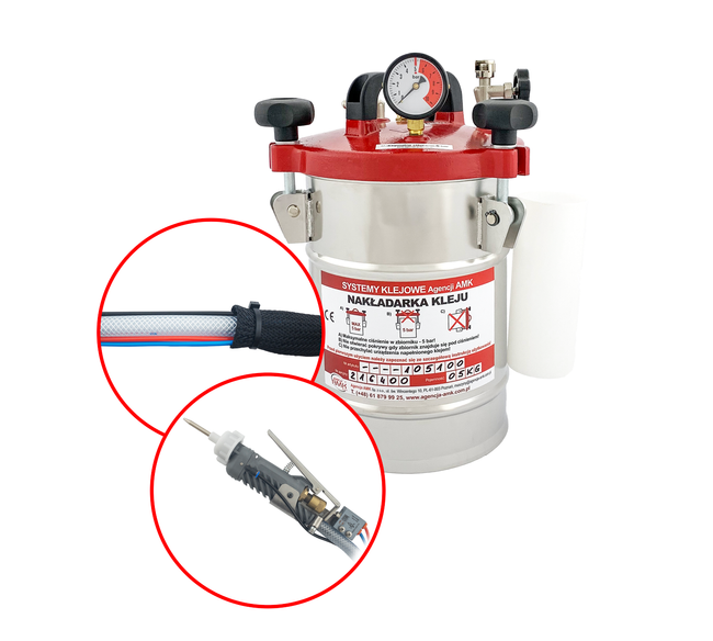 Nakładarka 5 kg z pistoletem sterowanym pneumatycznie