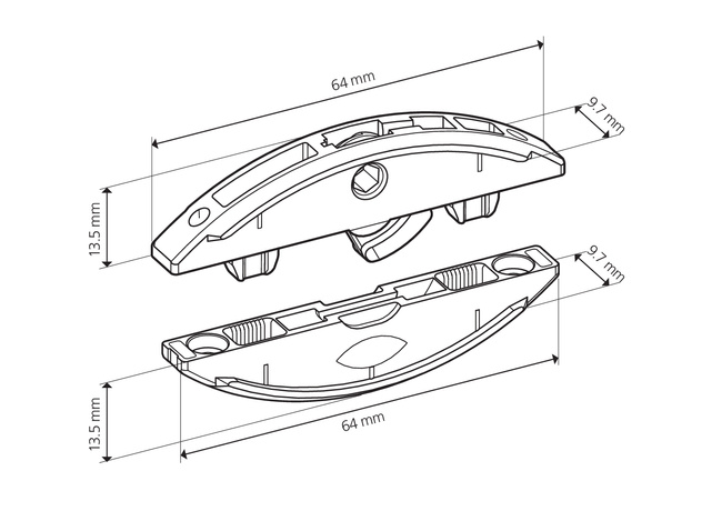 Złączka Clamex P-14 CNC Lamello - część męska