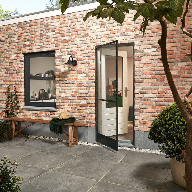 Moskitiera drzwiowa ramowa antracyt 100x235 cm COMFORT - zestaw