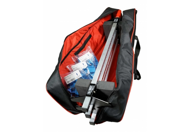 Komplet 4 ścisków do deski tarasowej z gniazdem na bit na uchwycie drewnianym SW13