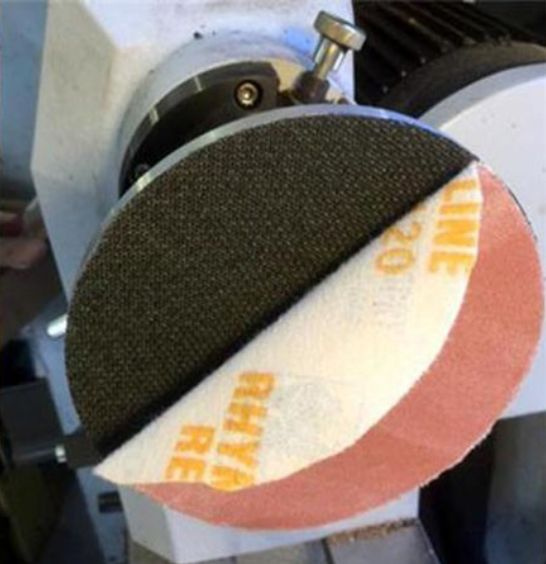 Tarcza szlifierska do tokarki do drewna Ø145 mm z rzepem