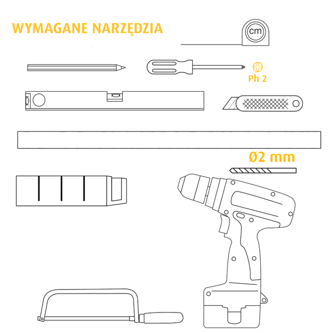 Moskitiera drzwiowa ramowa biała 92x212 cm STANDARD - zestaw