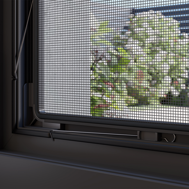 Moskitiera na okno ramowa antracyt 100x120 cm BASIC - zestaw