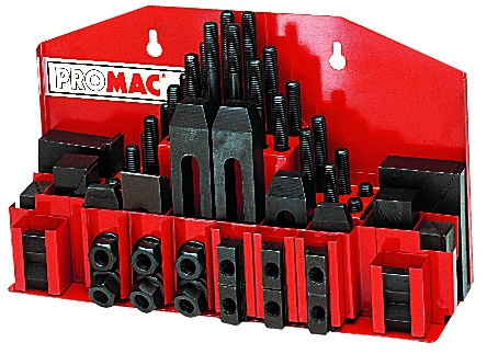 Zestaw narzędzi mocujących do rowka T-14 mm, M12, 52 części