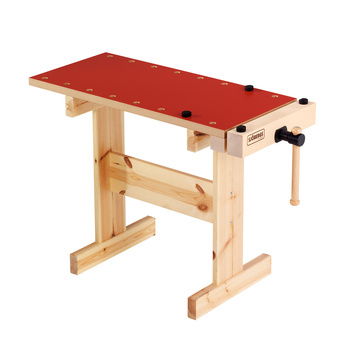 Stół stolarski z czerwonym blatem laminowanym MINIOR KID