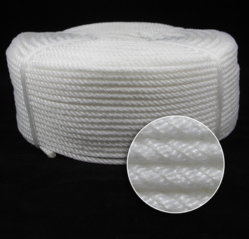 Lina polietylenowa kręcona ∅7mm biała