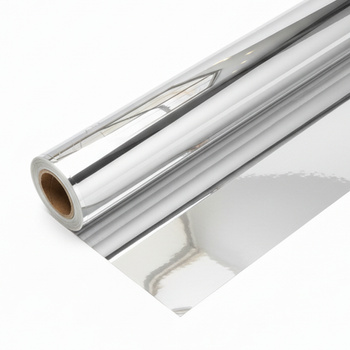 Folia lustro weneckie na okno, refleksyjna, srebrna S-15 szer. 1524 mm