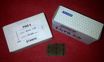 Sztyfty 0,65 x 45 mm brązowione (op. 20 000 szt.)