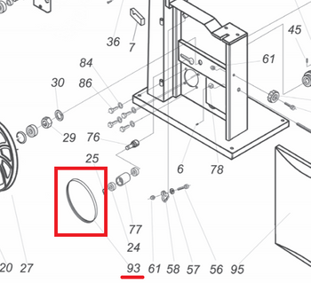 Pasek klinowy do pilarki BS300E (nr. 93)