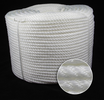 Lina polietylenowa kręcona ∅8mm biała