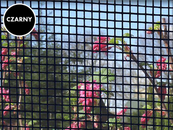 Moskitiera, siatka z włókna szklanego o drobnych oczkach czarna miękka szer. 1.20m