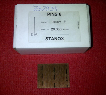 Sztyfty 0,65 x 50 mm brązowione (op. 20 000 szt.)