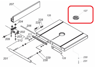 Wkład do stołu do pilarki taśmowej Record Power
