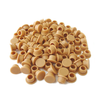 Zaślepki maskujące Clamex P Lamello ⌀6 mm 90° brązowy RAL 8019 – 100 szt.