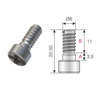 Śruba Euro ⌀6x11 mm PH3 do złącza QFIX 