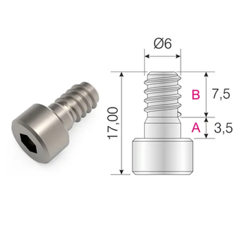 Śruba Euro ⌀6x7.5 mm HEX do złącza QFIX 